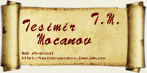 Tešimir Mocanov vizit kartica